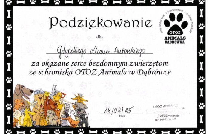 Pomoc dla Schroniska OTOZ Animals Dąbrówka